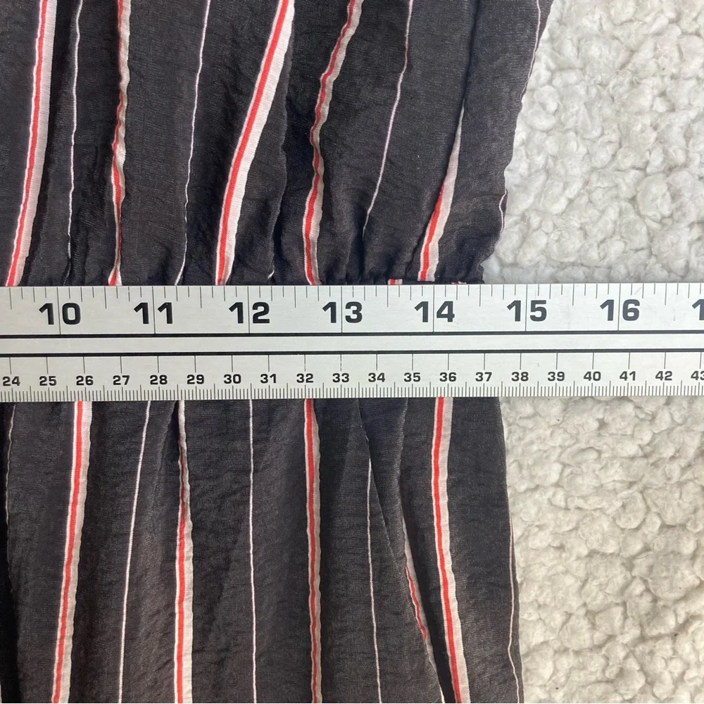 Vince Camuto Women's spaghetti strap black wide leg striped jumpsuit, Sz M - Picture 10 of 17